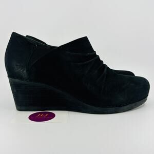 Dansko Women's Sheena Slouchy Black Nubuck Ankle Boots Size 42 EU/ 11.5- 12 US